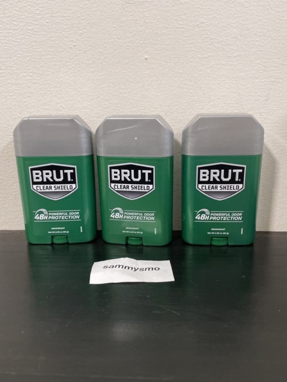 Brut Clear Shield Men's Deodorant, 48 Hr Powerful Odor Protection 2.25 oz., x3
